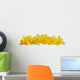 Flower Decals - Row of Daffodils Wall Decal