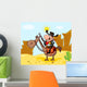 Western Sheriff On Horseback In Front Western Landscape Wall Mural