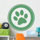 Green Paw Print Banner