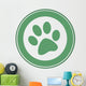 Green Paw Print Banner