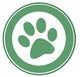 Green Paw Print Banner