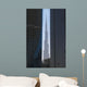 Looking between two tall office buildings to the Burj Khalifa Wall Mural