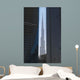 Looking between two tall office buildings to the Burj Khalifa Wall Mural