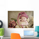 Sleeping Baby Wearing Hat Wall Mural