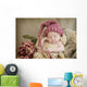 Sleeping Baby Wearing Hat Wall Mural
