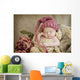 Sleeping Baby Wearing Hat Wall Mural