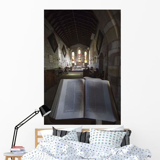 Interior Church Stained Glass Wall Decal
