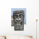 Carving of a face in City of Refuge National Historical Park Wall Mural