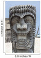 Carving of a face in City of Refuge National Historical Park Wall Mural