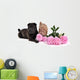 Sharpei Sniffing Flowers Wall Decal