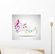 Colorful music background. Wall Decal