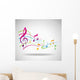 Colorful music background. Wall Decal