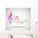 Colorful music background. Wall Decal