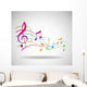 Colorful music background. Wall Decal