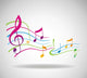 Colorful music background. Wall Decal