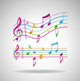 Colorful Music Background Wall Decal
