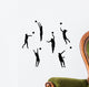 Beach volleyball (silhouettes) - vector Wall Decal