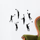 Beach volleyball (silhouettes) - vector Wall Decal