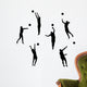 Beach volleyball (silhouettes) - vector Wall Decal
