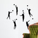 Beach volleyball (silhouettes) - vector Wall Decal
