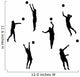 Beach volleyball (silhouettes) - vector Wall Decal