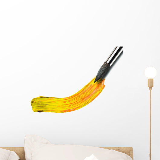 artists paint brush and paint Wall Decal
