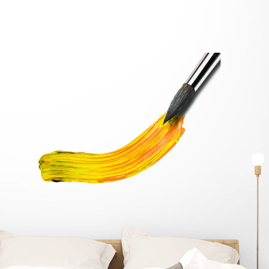 artists paint brush and paint Wall Decal
