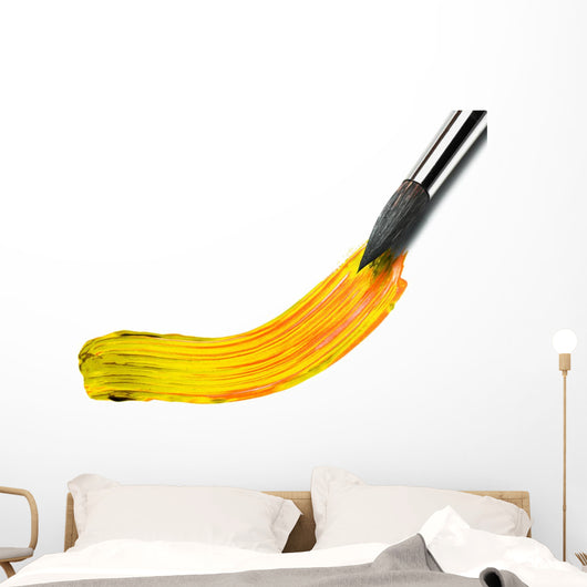 artists paint brush and paint Wall Decal