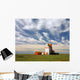 Inland grain terminal with railway in the prairies Wall Mural