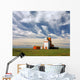 Inland grain terminal with railway in the prairies Wall Mural