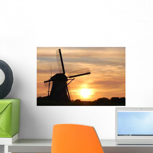 Dutch Windmill Beautiful Sun Wall Decal