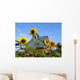 Summer Residence and Sunflowers Wall Decal