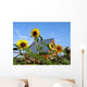Summer Residence and Sunflowers Wall Decal