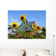 Summer Residence and Sunflowers Wall Decal