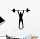 silhouette of the weight-lifter Wall Decal