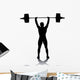 silhouette of the weight-lifter Wall Decal
