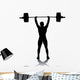 silhouette of the weight-lifter Wall Decal