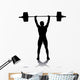 silhouette of the weight-lifter Wall Decal
