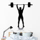 silhouette of the weight-lifter Wall Decal