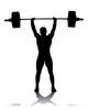 silhouette of the weight-lifter Wall Decal