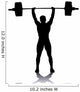 silhouette of the weight-lifter Wall Decal