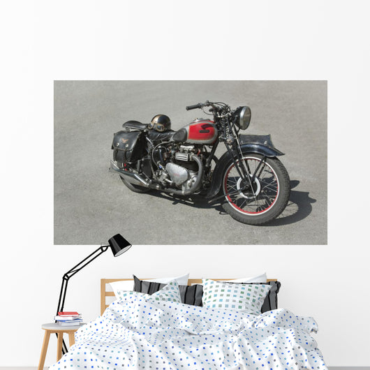 Vintage Motorcycle 70 Years Wall Decal