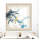 Bamboo Leaf Bird 4 Wall Mural