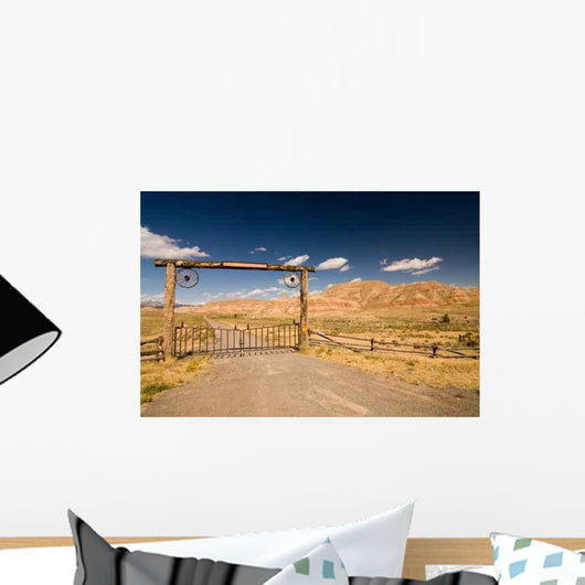 Gate and Fence Desert Wall Decal