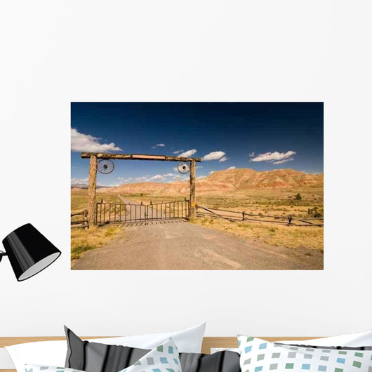 Gate and Fence Desert Wall Decal