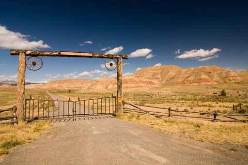 Gate and Fence Desert Wall Decal