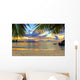 Tropical Beach at Sunset Wall Mural