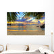 Tropical Beach at Sunset Wall Mural
