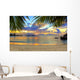 Tropical Beach at Sunset Wall Mural