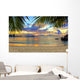 Tropical Beach at Sunset Wall Mural